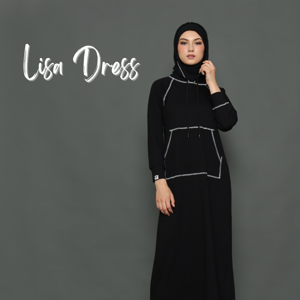 Lisa Dress | Dress Kaos, Gamis Kaos, Gamis Katun, Dress Korea, Gamis Katun, Dress Katun