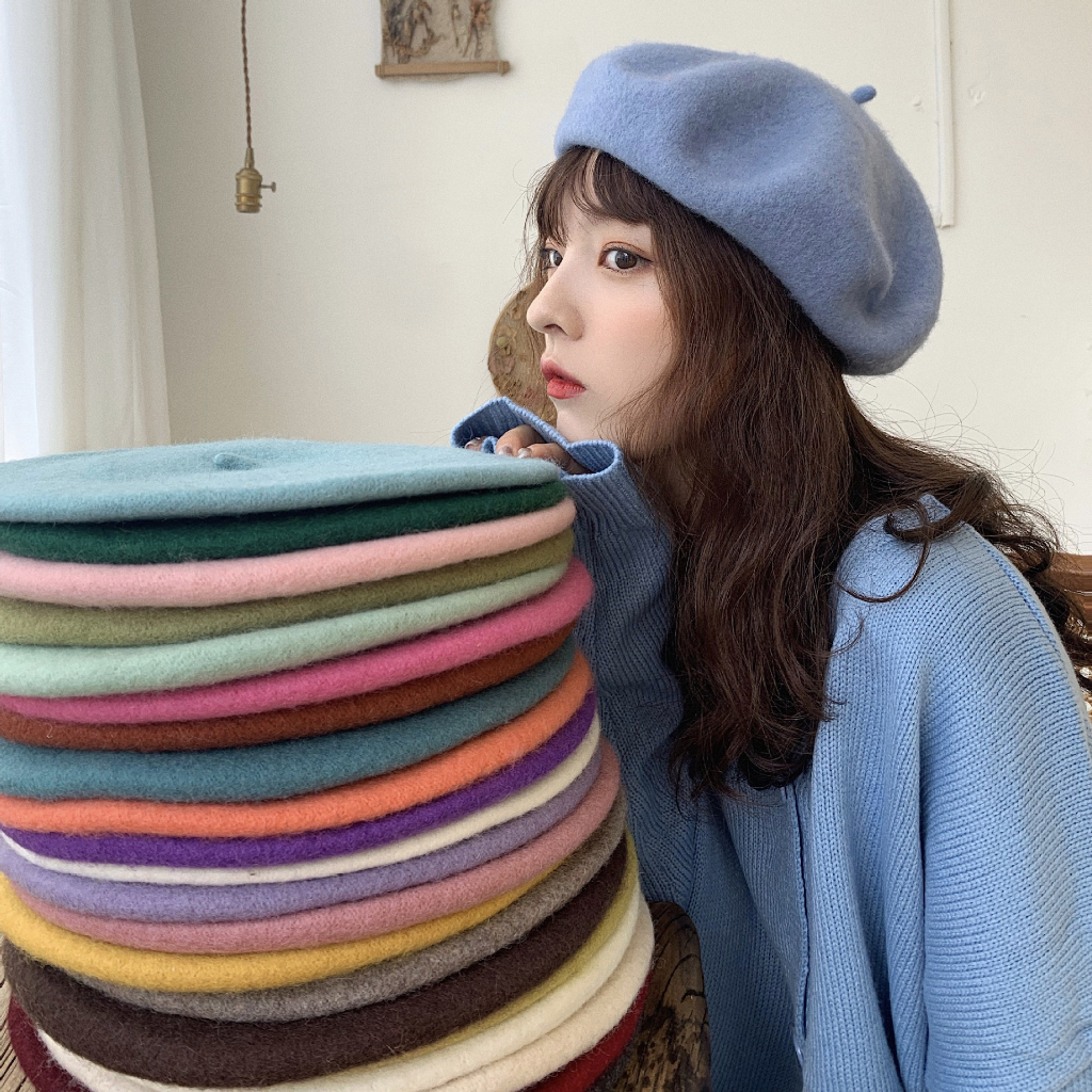 TOPI BARET WOOL / TOPI FASHION WANITA WOOL