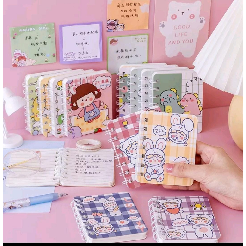

[CUTIE BABY] Premium Notebook A7 / Buku Catatan Kecil Ring Ukuran A7 Motif Lucu