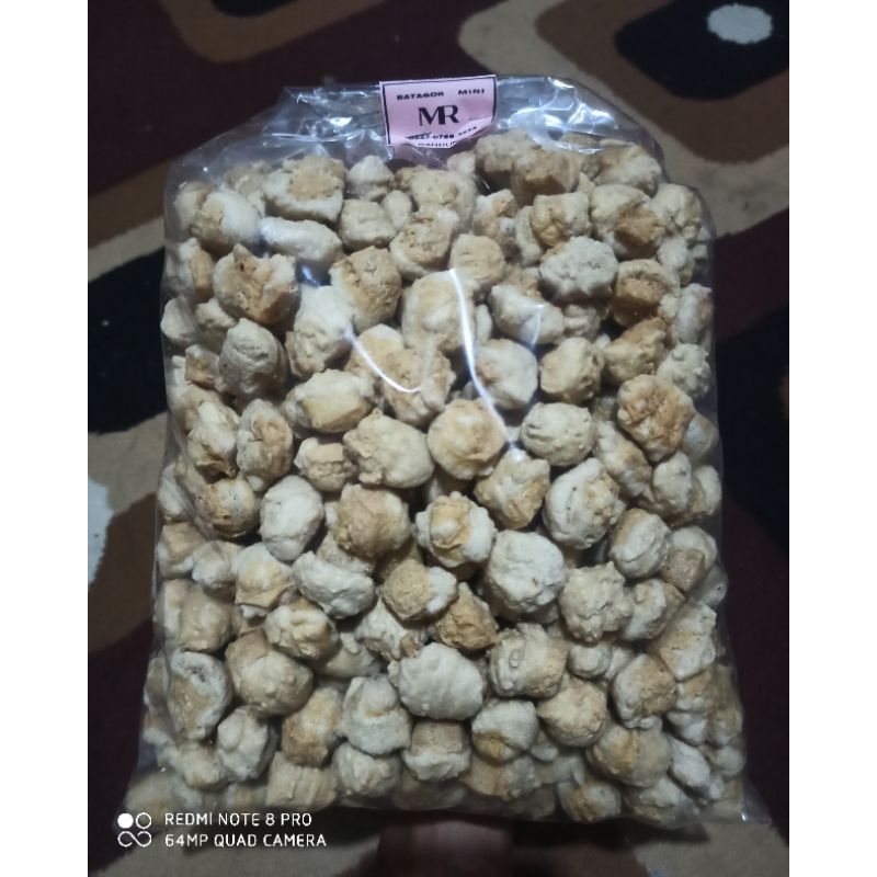 

BATAGOR MINI KERING ISI 500 BUTIR atau ½ BAL MR ELFATIH / BATAGOR MINI KERING IKAN ORIGINAL / TOPING SEBLAK / BASO ACI / BASO IKAN / MIE BAKSO / MAKANAN BERKUAH / MIE INSTAN REBUS atau GORENG / CEMILAN / RENYAH, GURIH, ENAK, HALAL.