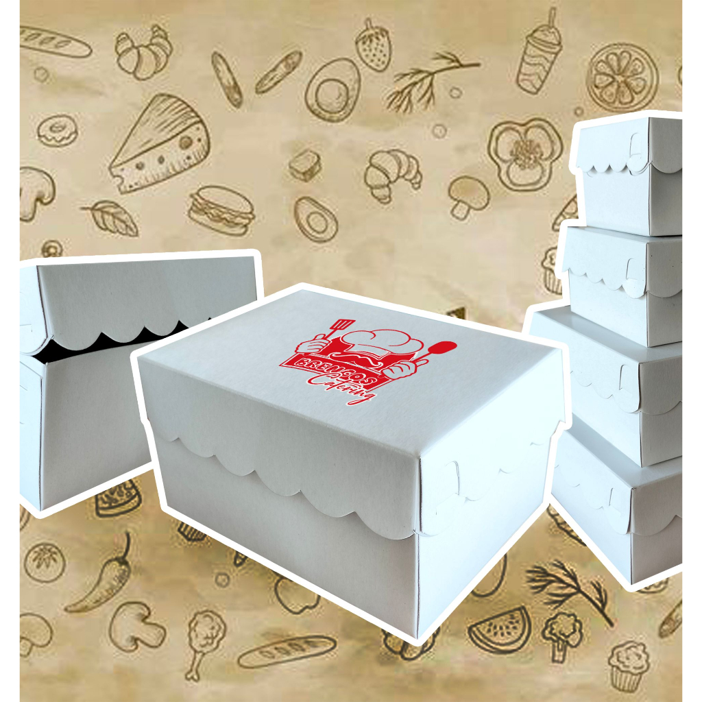 

Kotak Snack Sablon / Kotak Jajan Sablon / Snack Box Sablon Uk. 14,5 x 10,5 x 7 / Box Nasi Putih Sablon