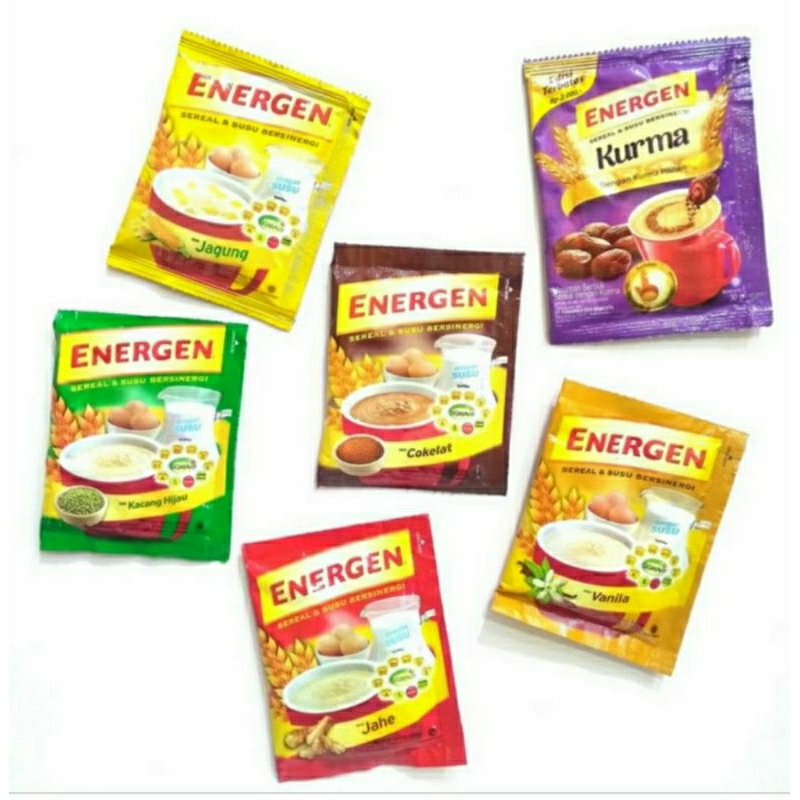 

energen vanilla kurma coklat jahe 1 renceng 10 sachet