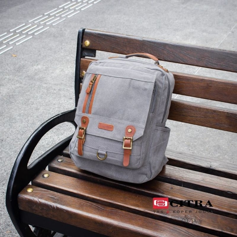 Ransel kanvas premium Backpack kanvas legums punggung molypack  8081