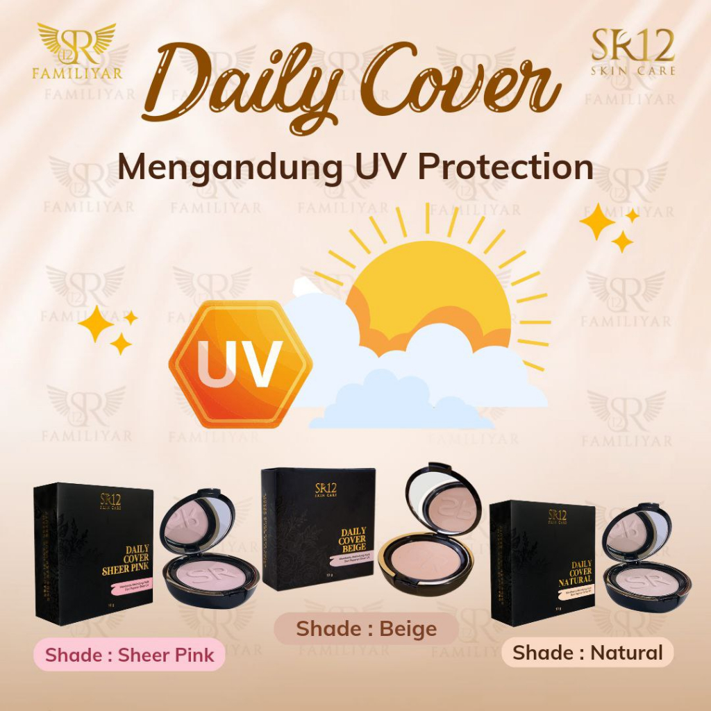 BEDAK BEDAK PADAT DAILY COVER SR12 HERBAL SKINCARE