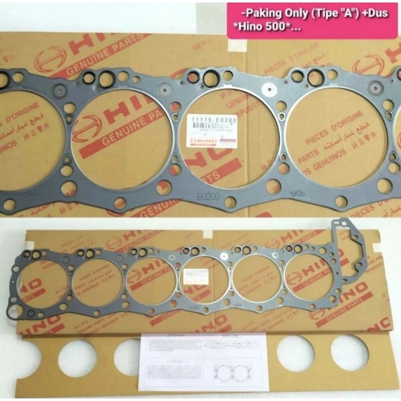 GASKET CYLINDER HEAD J08E J08C PAKING HEAD HINO 500 LOHAN ORIGINAL