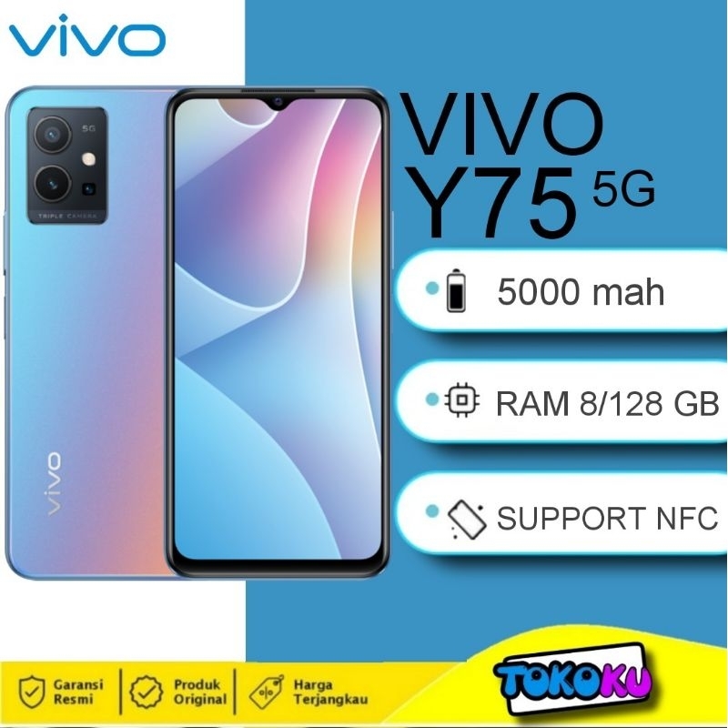 VIVO Y75 5G RAM 8/128 GB - GARANSI RESMI INDONESIA