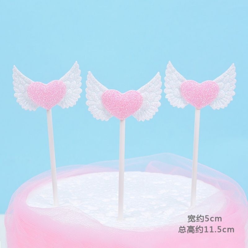 Topper Sayap Angel Ukuran Kecil /Sayap Malaikat Mini Glitter