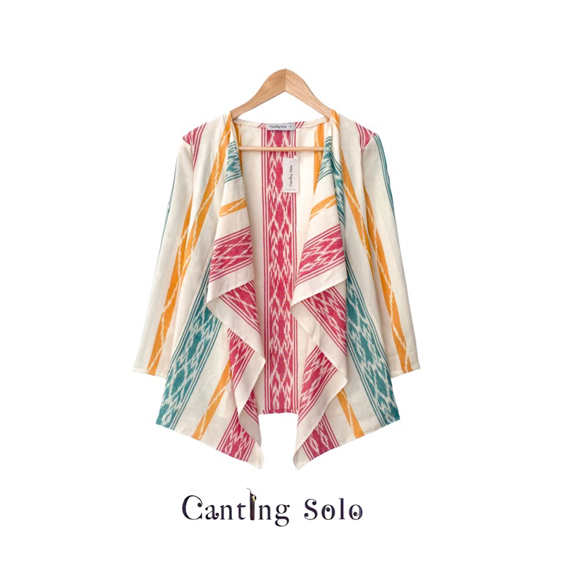 Batik Outer Maheera Kantor Kerja Wanita Hijab jumbo Bigsize Tenun Handmade premium