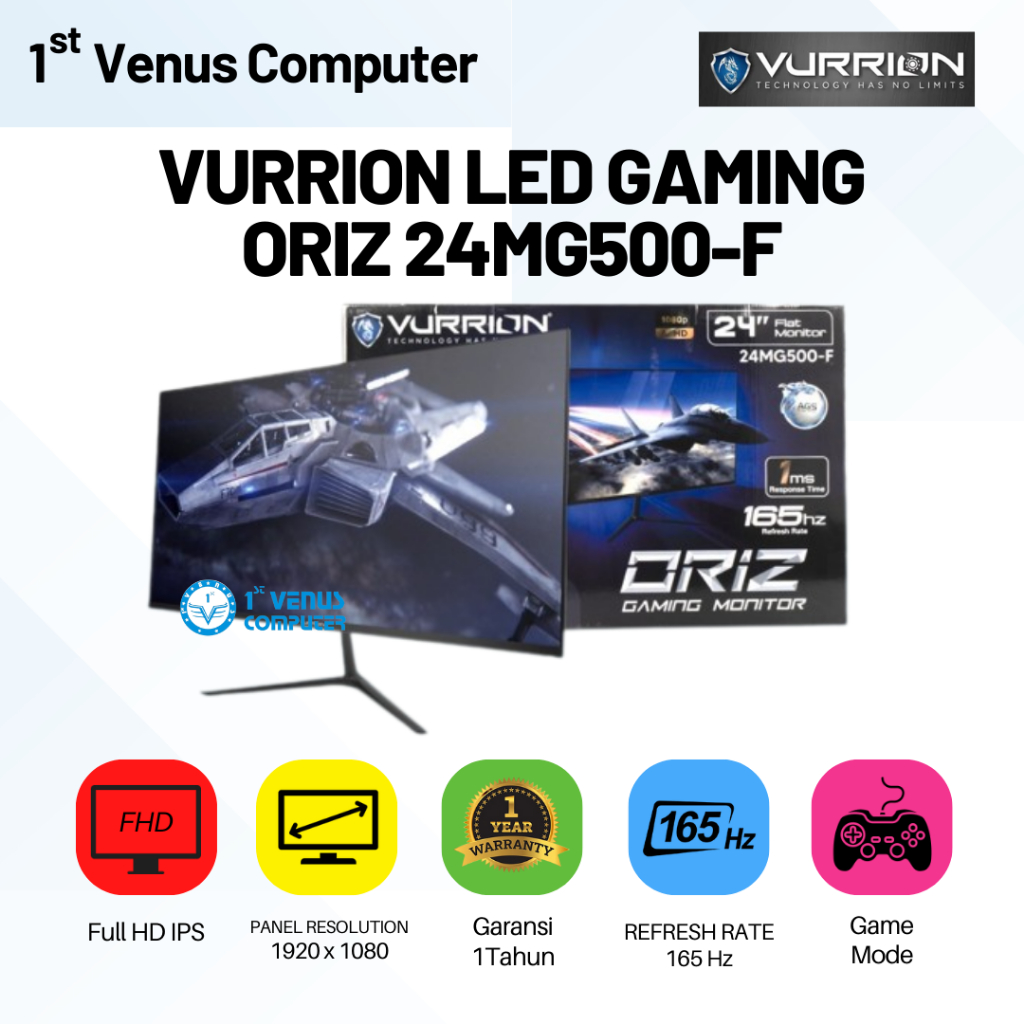 VURRION LED GAMING ORIZ 24MG500-F/MONITOR GAMING/MON01-VUR