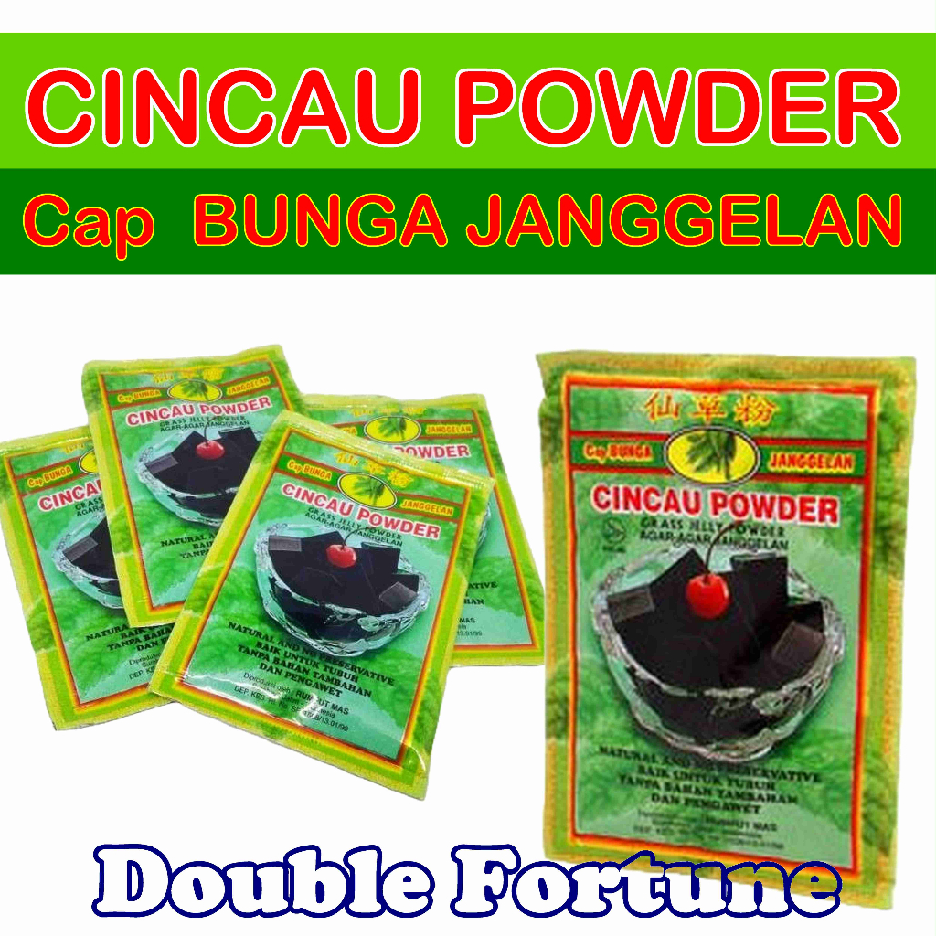 

CINCAU POWDER CAP BUNGA JANGGELAN GRASS JELLY POWDER SACHET 33gr CINCAU HITAM