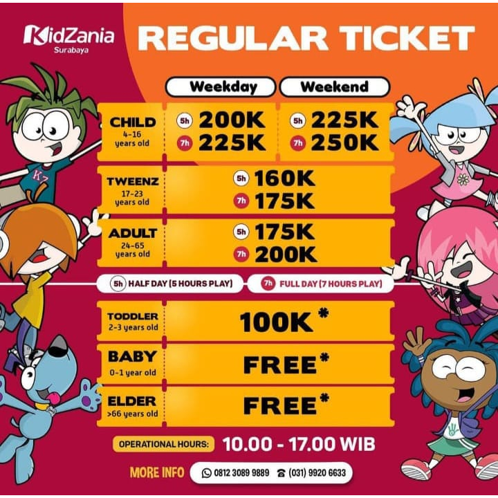 KIDZANIA SURABAYA 5 JAM