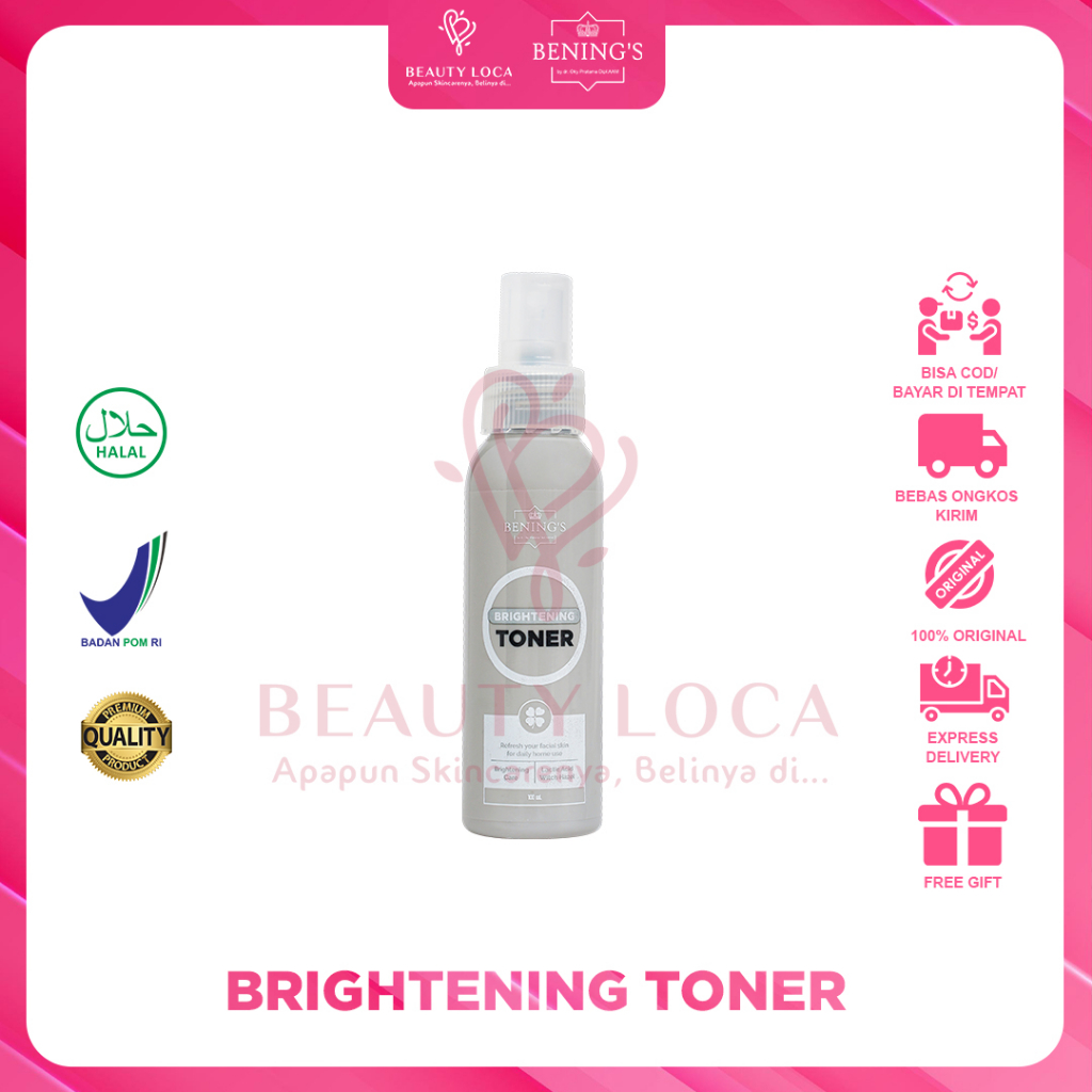 Beauty Loca - Bening's Brightening Toner - Lactic Acid, Hamamelis Virginian Water