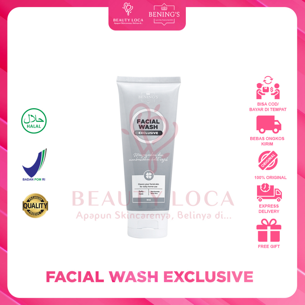 Beauty Loca - Benings Skincare Facial Wash Exclusive by Dr Oky (Benings Clinic) Aloe Barbadensis Leaf Juice