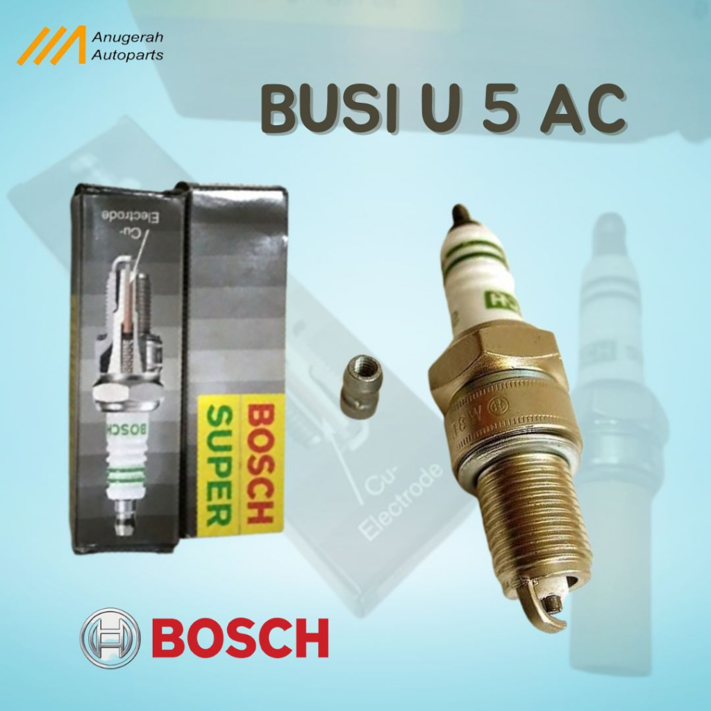 Busi Sepeda Motor BOSCH U5AC untuk supra mio skywave dll