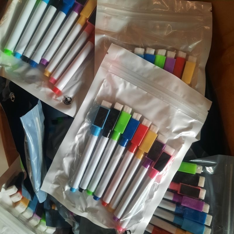 

spidol wipeclean isi 50pcs wipe clean spidol anak ada magnet dan penghapus