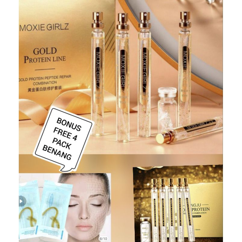 MOXIE GIRLZ  ( 5 BOTOL SERUM  & 1 BENANG) + BONUS 4 PACK BENANG LINE.