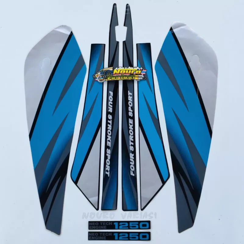stiker striping honda gl max neo tech 1996 lis biru list body original