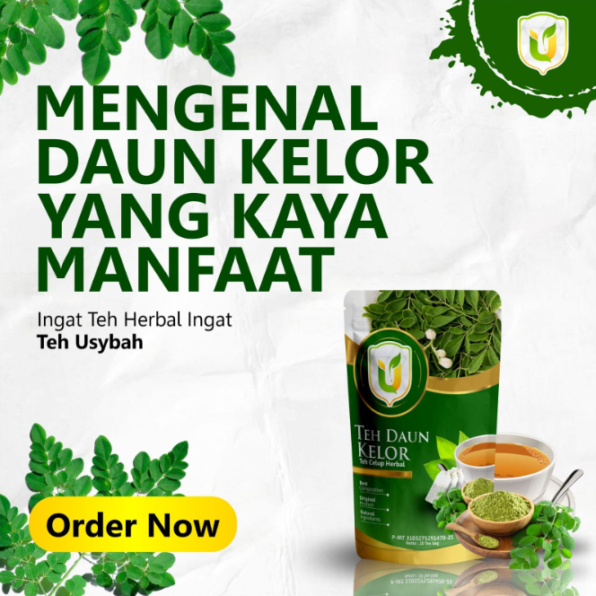 

USYBAH Teh Daun Kelor 20 pcs teh untuk stabilkan darah dan energi