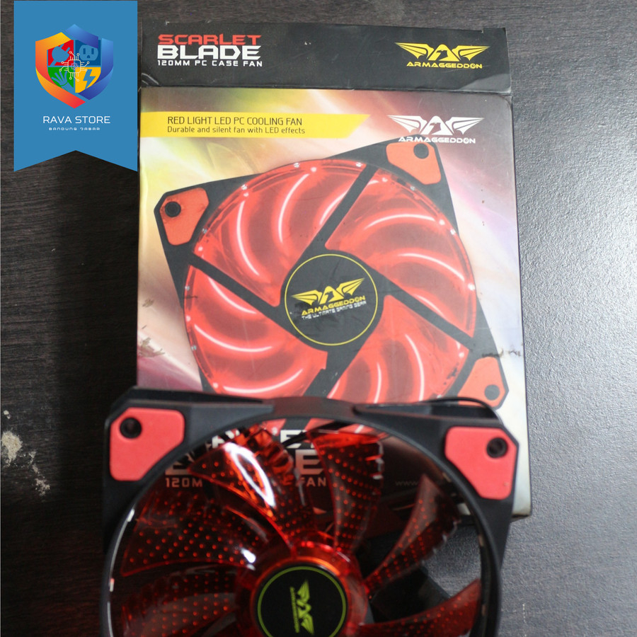 Fan Case PC 120mm Armageddon Scarlet Blade (MERAH)