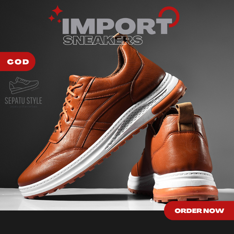 Sepatu Kulit Pria Pantofel Formal Cowok Kerja Kantor Spatu Fashion Boots Pendek Pria Keren Import Ke