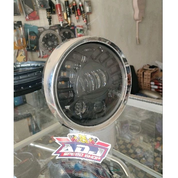 DAYMAKER 7INCH SET BATOK TIGER, BATOK LAMPU TIGER SET DAYMAKEE 7INCH