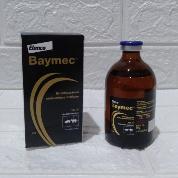 Obat Suntik Jamur untuk Hewan Baymec 100ml Demodex Scabies Antiparasit