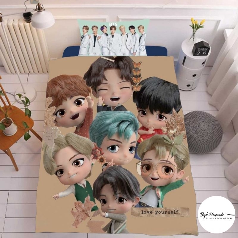 SELIMUT BTS BT21 CUSTOM GAMBAR // SELIMUT KPOP CUSTOM // SELIMUT KOREA