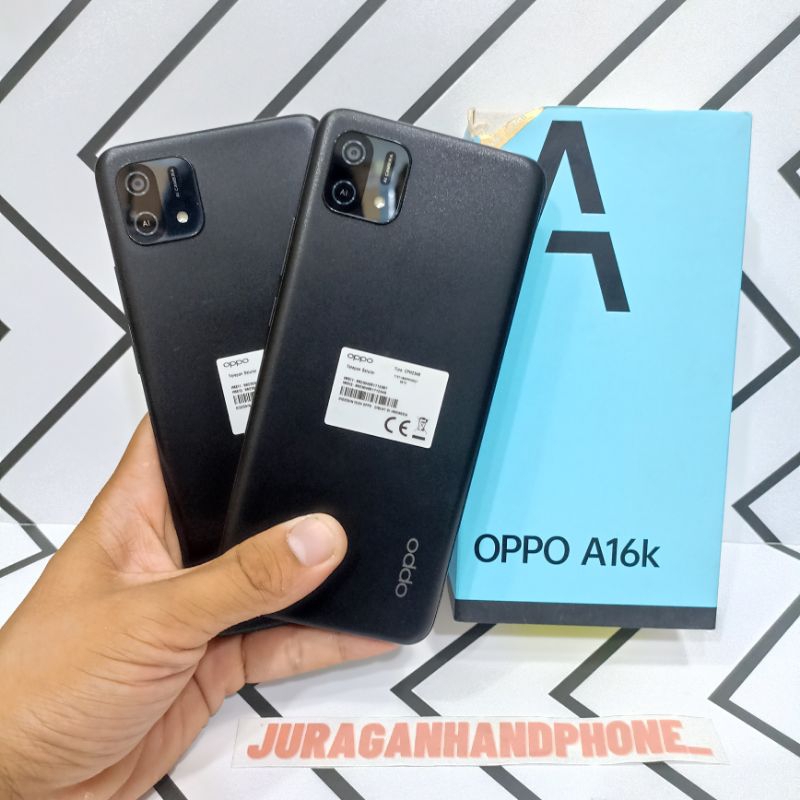 Oppo A16K 4/64GB Hp Second Seken Bekas Fullset