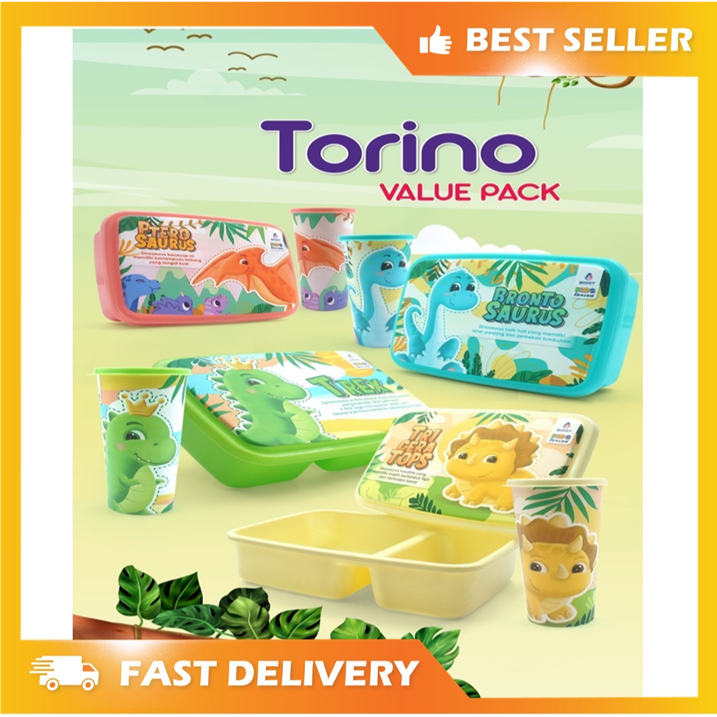 Torino value pack botol minum & tempat makan