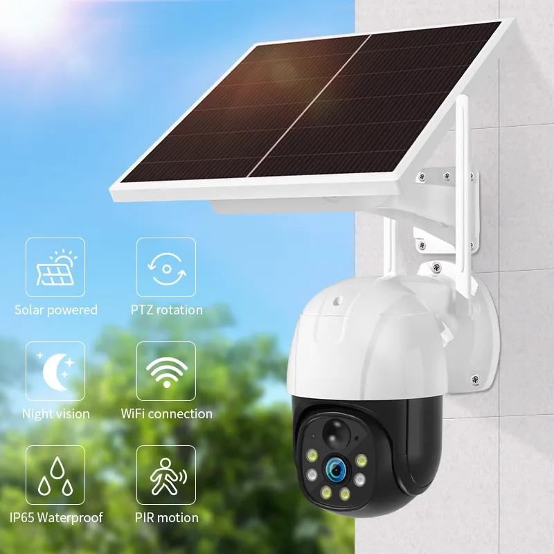 CCTV IP Camera WIFI Solar Panel Surya Tenaga Matahari 1080P Outdoor