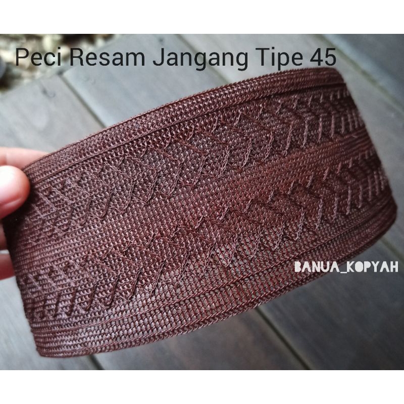 Peci/Songkok/kopiah Jangang Tipe 45 Lonjong ukir 2 Sisik