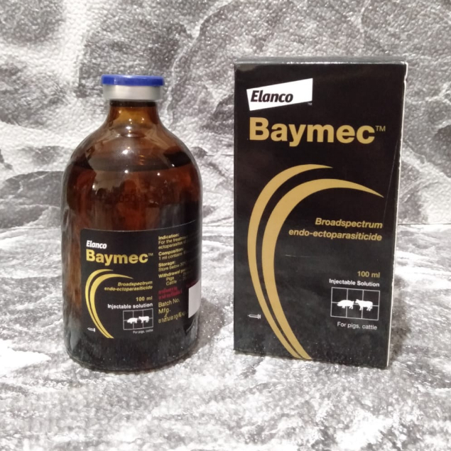 Obat Suntik untuk Hewan Jamur Demodex/Scabies/Antiparasit Baymec 100ml