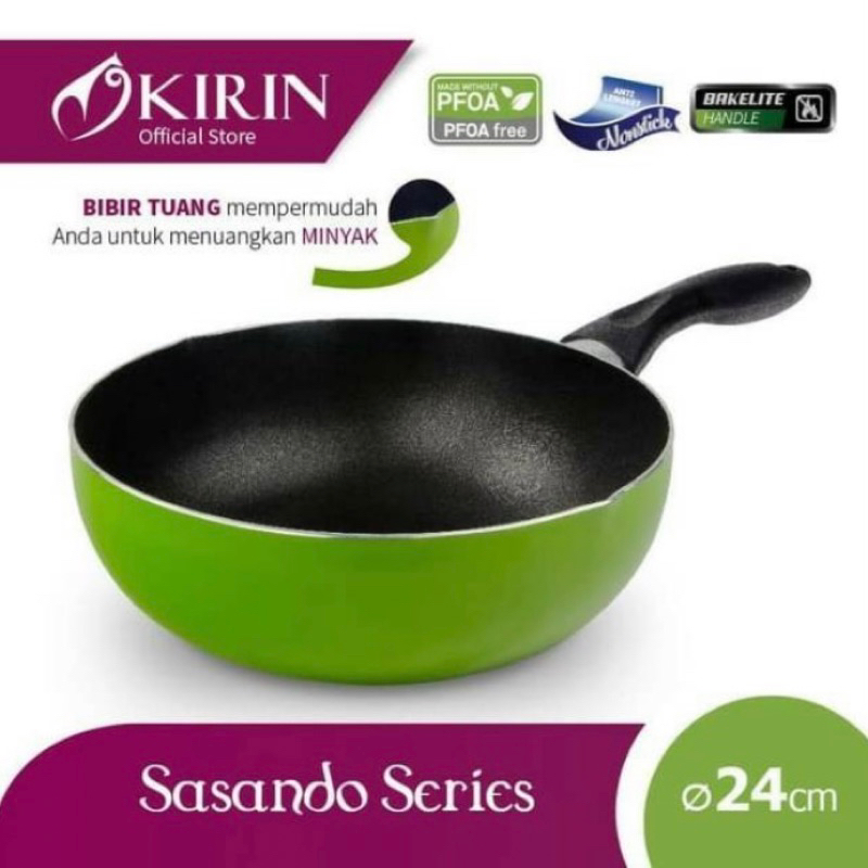 Kirin - Teflon Kirin 24 Cm Deep Frypan Sasando Series