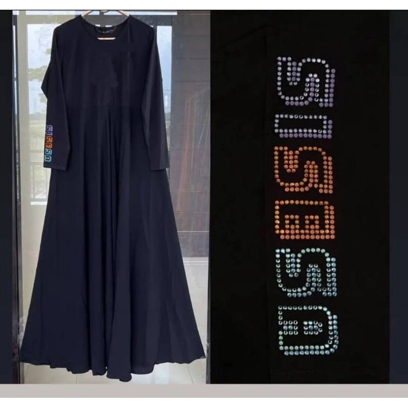 gamis sisesa hitam