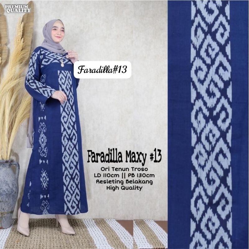 Gamis maxi etnik ori tenun Troso Faradilla