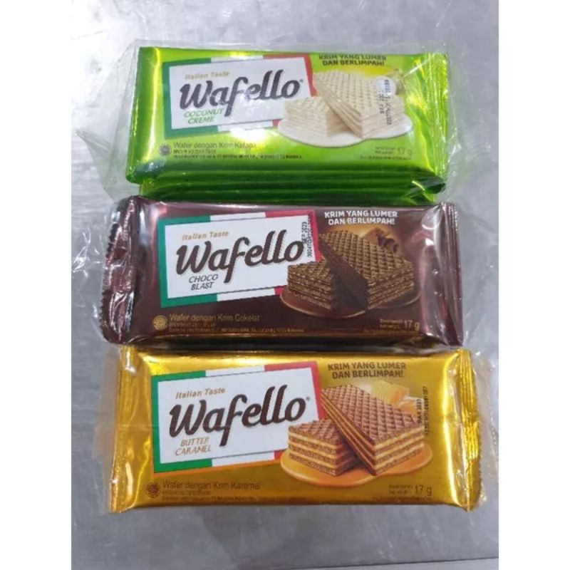 

WAFER WAFELLO COKELAT 1 RENTENG WAFELO 17Gr coklat