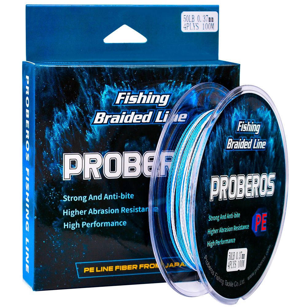 PROBEROS Fishing Line 100m x4 PE Senar Pancing Fish Floating Casting senar pancing pe 10LB-100LB