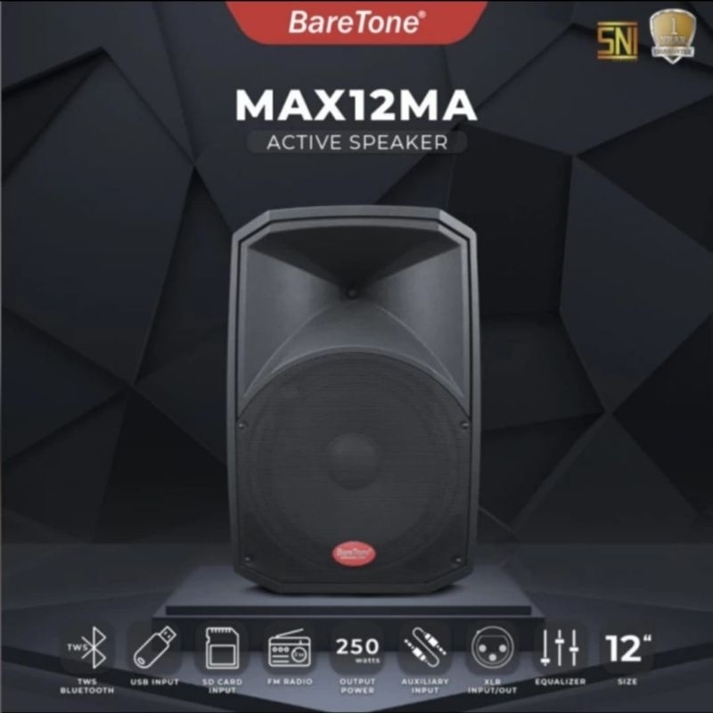 Speaker Aktif baretone MAX 12 MA Original 12 inch ACTIVE BARETONE MAX12MA