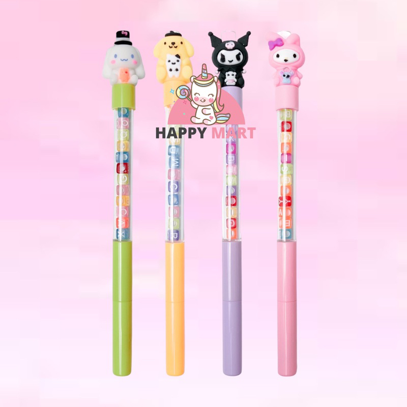 

Pulpen sanrio ALFABET kuromi / melody / cinnamoroll