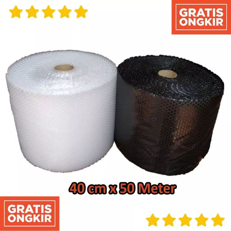 

bable wrap uk.40x50 hitam tebal-plastik bubble wrap hitam&putih