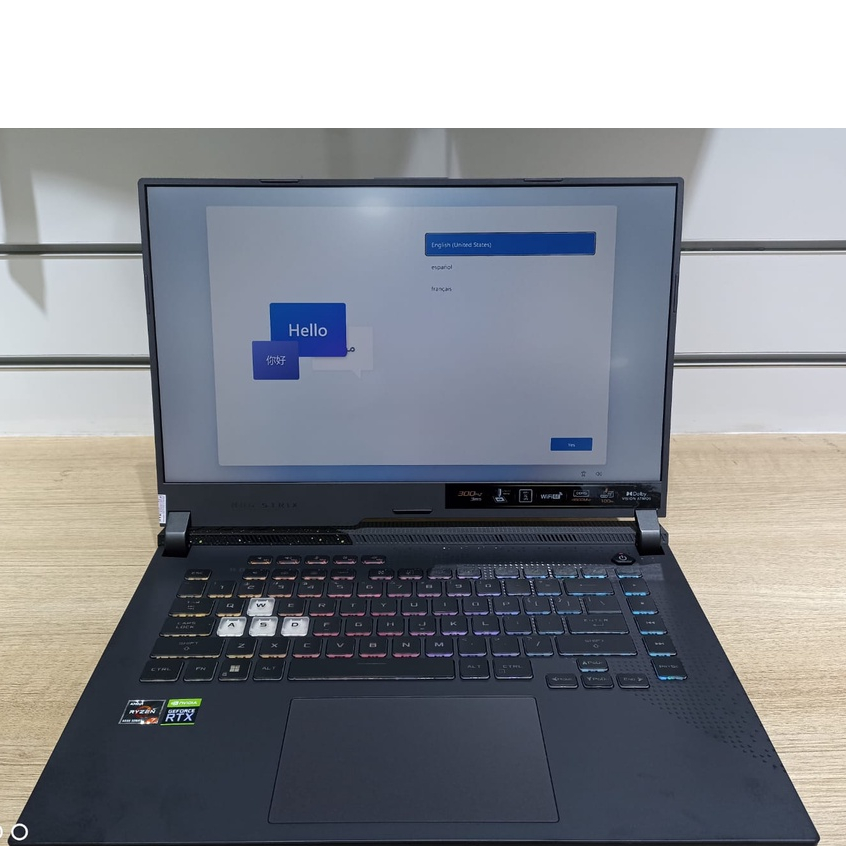 LAPTOP GAMING ASUS ROG G15 G513RM AMD RYZEN 7 6800H 32GB DDR5 2TB SSD RTX3060 WQHD 165HZ RGB WINDOWS