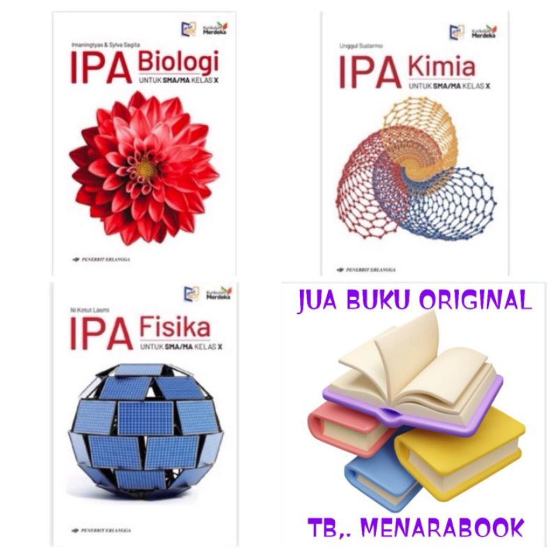 kurikulum Merdeka Erlangga SMA Kelas 10 , IPA FISIKA, KIMIA, BIOLOGI,