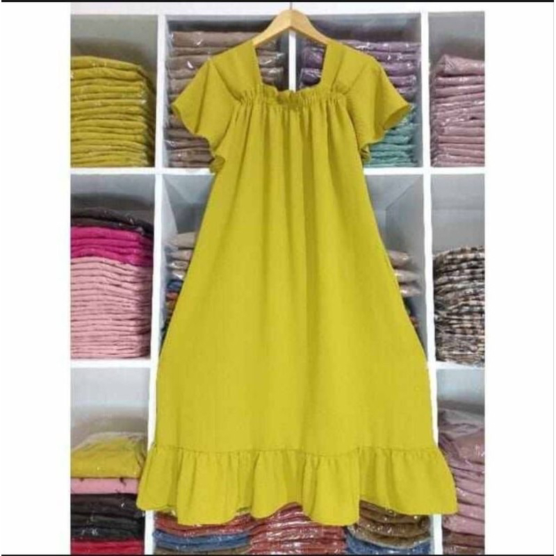 BAJU DASTER DRESS FUJI LURA DRESS DASTER CRINKLE/DASTER CRINKLE LAURA/LAURA DRESS CRINKLE
