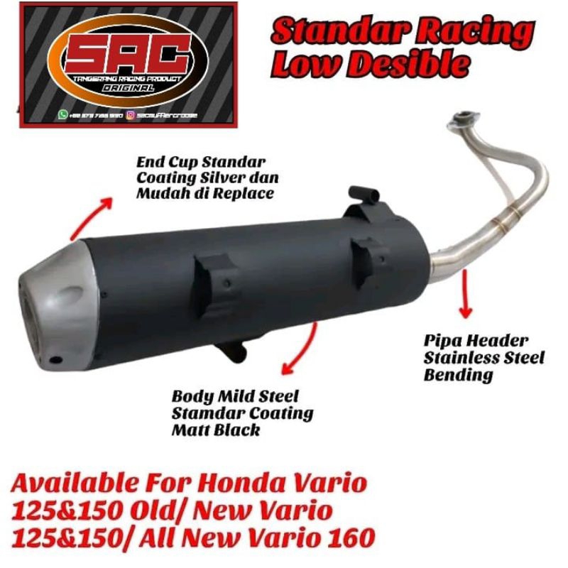kenalpot CMS Vario 125/150 OLD Vario 125/150 New Vario 160