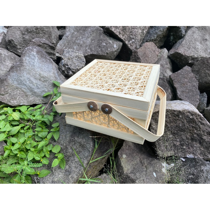 

Rantang Bambu | Keranjang Hampers Bambu Truntum/ Teruntum | 20x20 cm