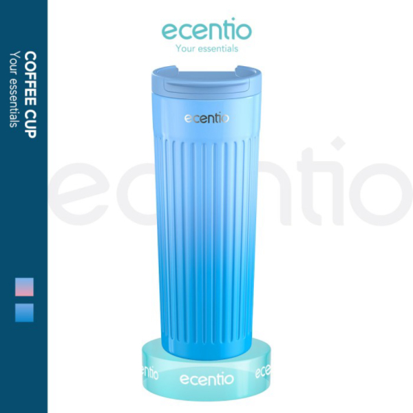 

Jual ecentio botol minum stainless tumbler gradasi gradien mug gelas coffee - Biru Murah