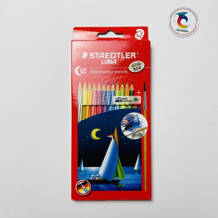 

Pensil Warna Watercolour STAEDTLER Luna 12 Warna + Kuas Panjang