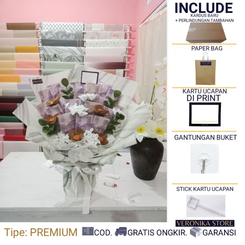 BUKET UANG HALAL NON RIBA – NOY - BUCKET UANG  - MONEY BOUQUET ULANG TAHUN - BUKET JAJANAN BUKET WIS