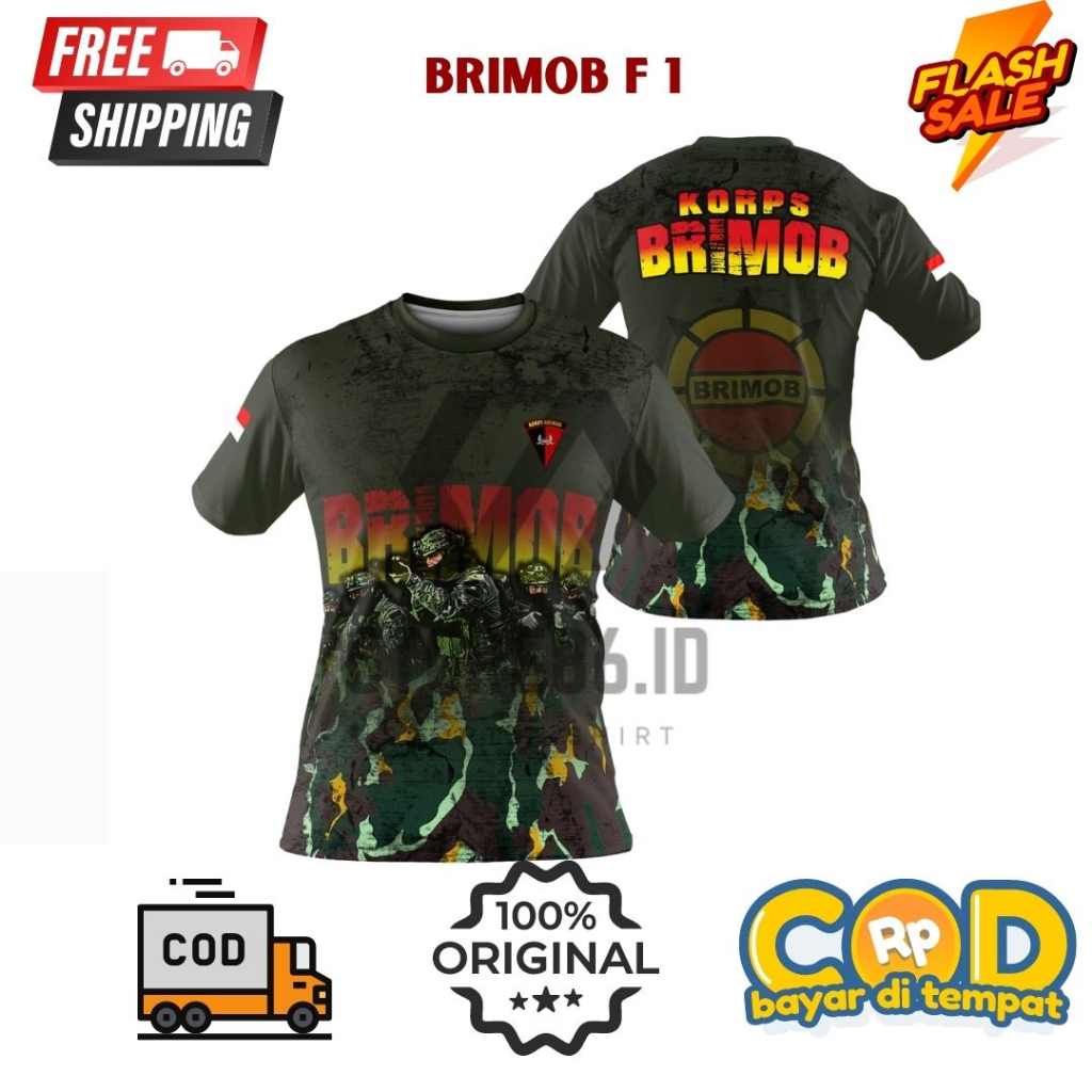 Kaos Brimob -F 1 Dryfit/ Jersey Brimob Drifit / Kaos Brimob fullprint Bahan Drifit / FULL PRINTING