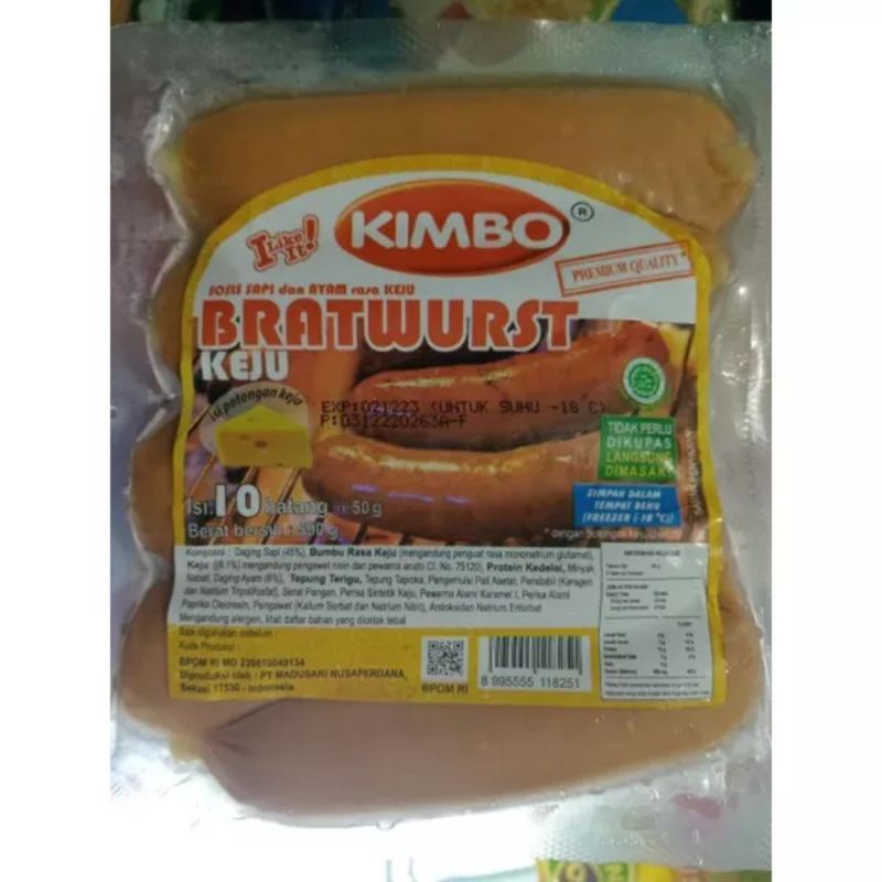 

kimbo sosis keju 500gr isi 10